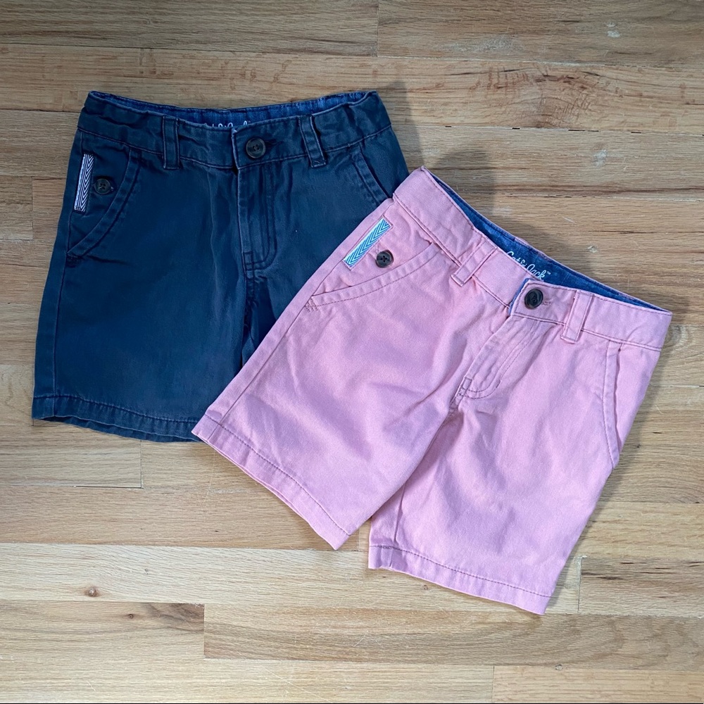(2) Cat & Jack boys shorts, dark gray and pink.